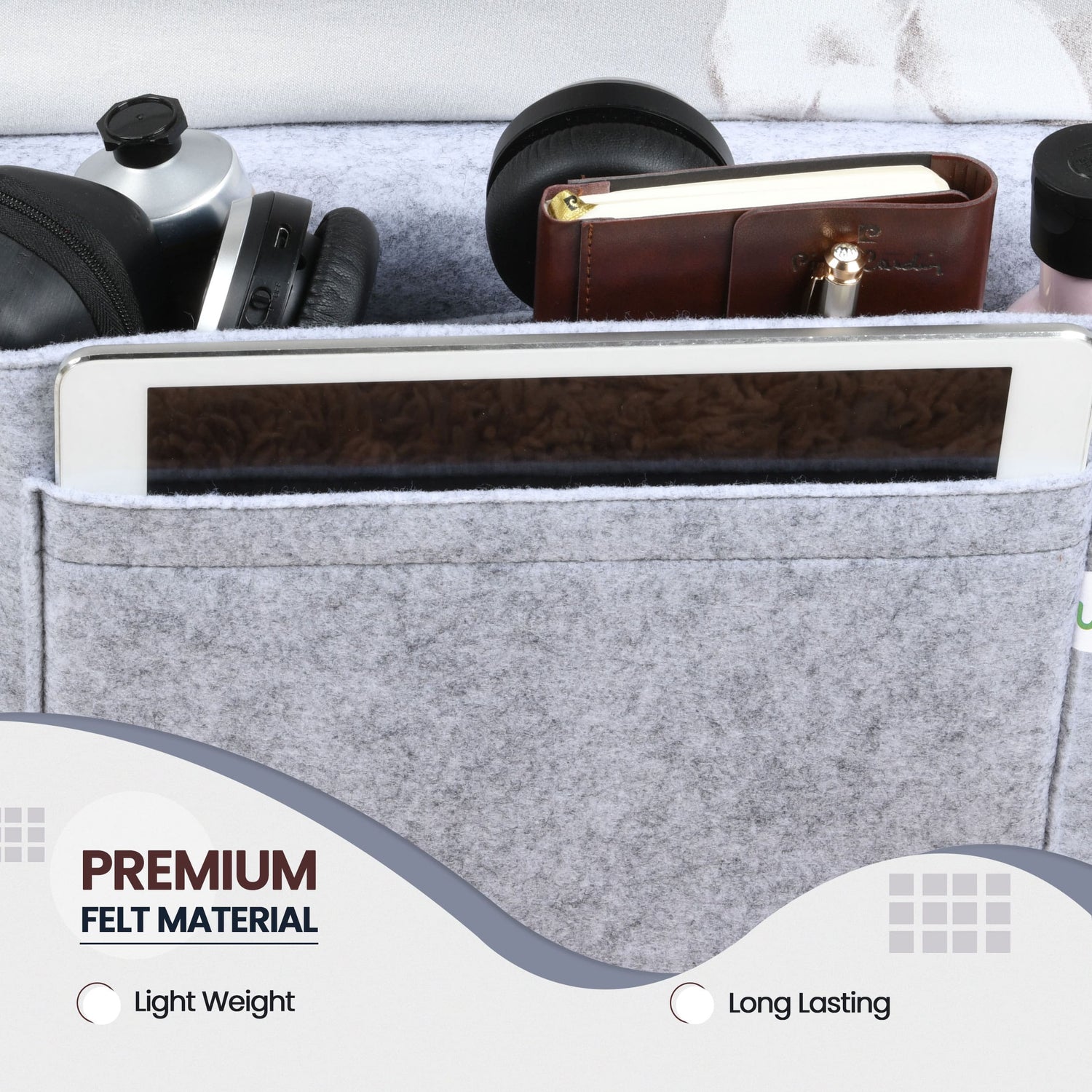 UPAAJ Bedside Pouch - Bed Side Storage Organiser and Bed Side Organizers