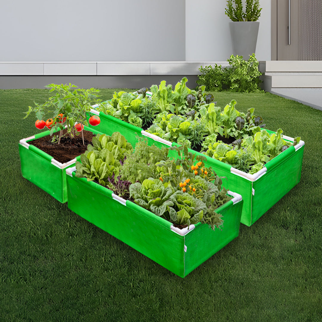 Rectangular HDPE Grow Bags with UPVC Pipes, foldable plant grow bags 