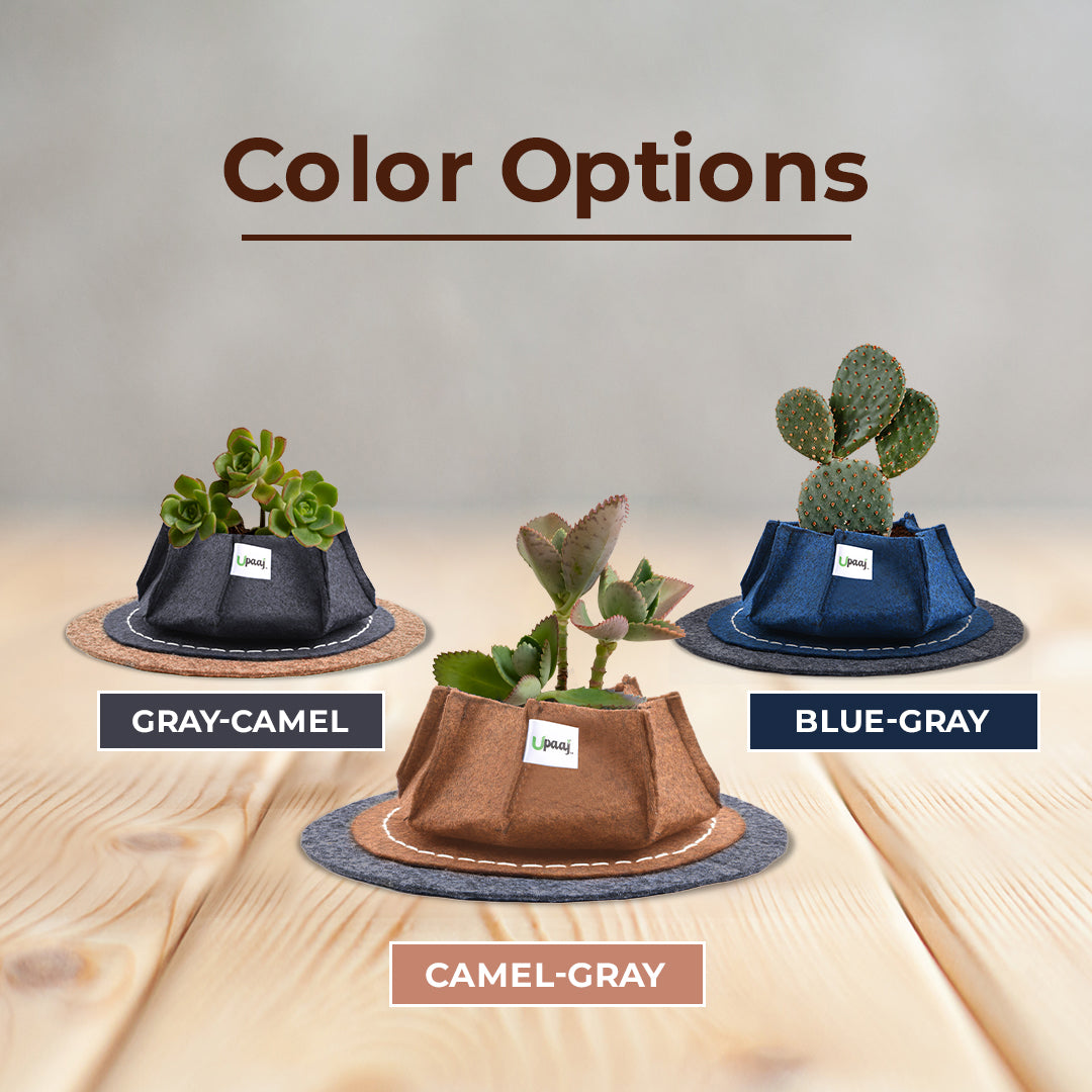 Different color geo fabric coaster grow bags 