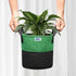 Dual color geo fabric grow bag with plant with handles 