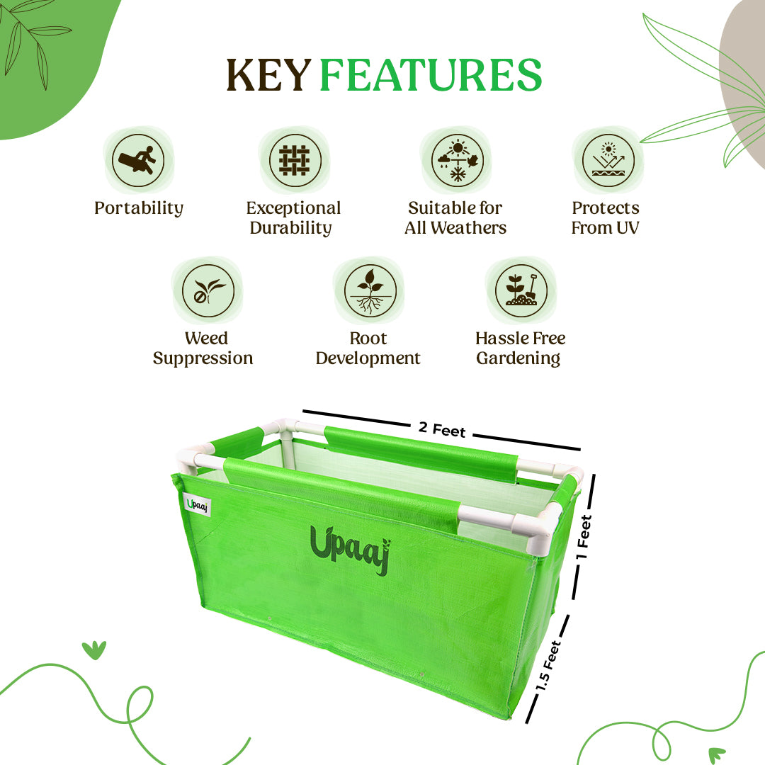 Key features of HDPE grow bags with pipe support