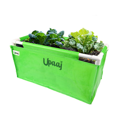 Rectangular HDPE grow bag with UPVC Pipes