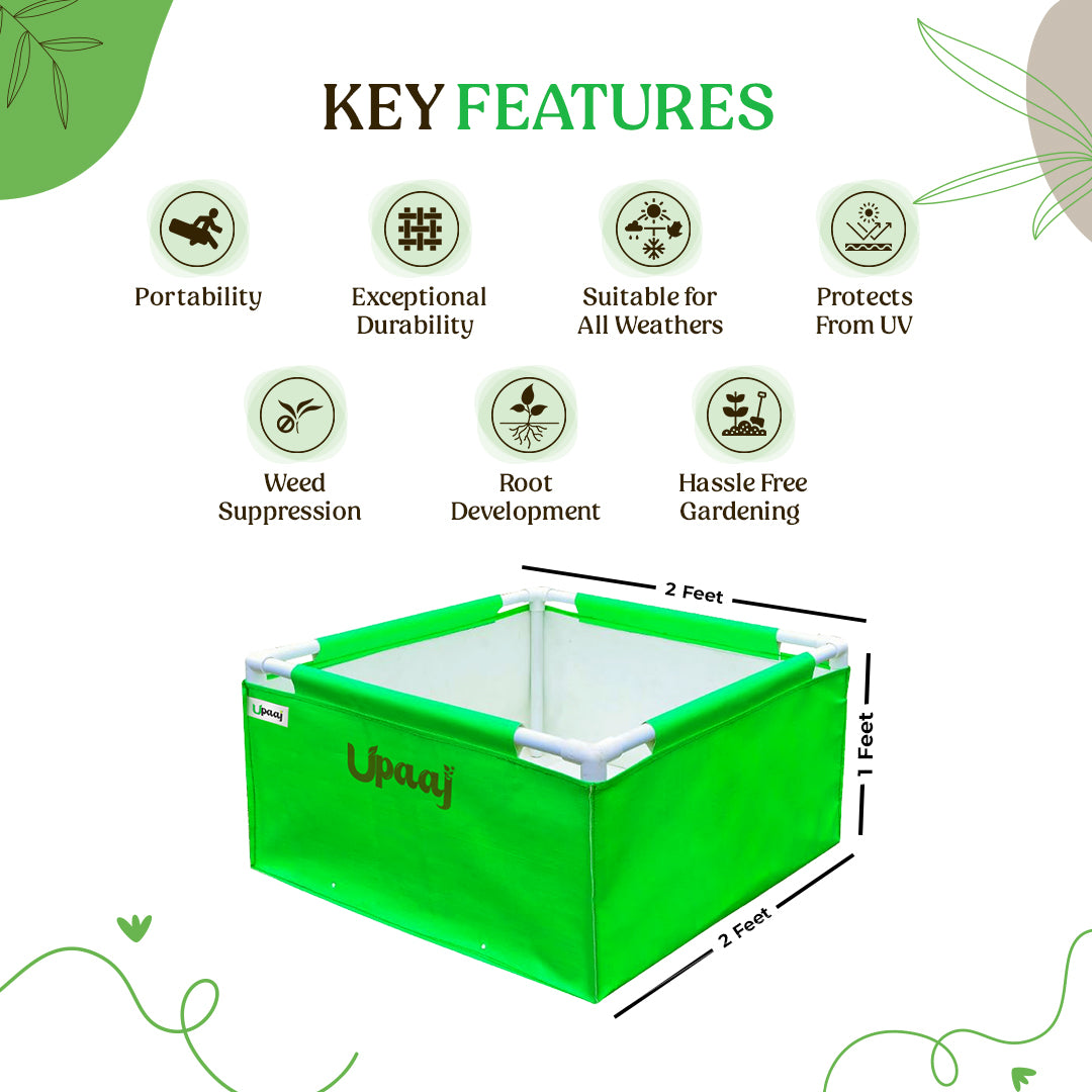 Key features of HDPE grow bags with pipe support