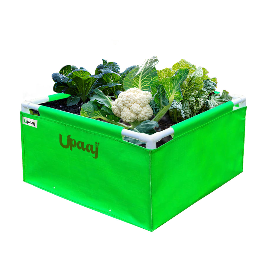 Rectangular HDPE grow bag with UPVC Pipes