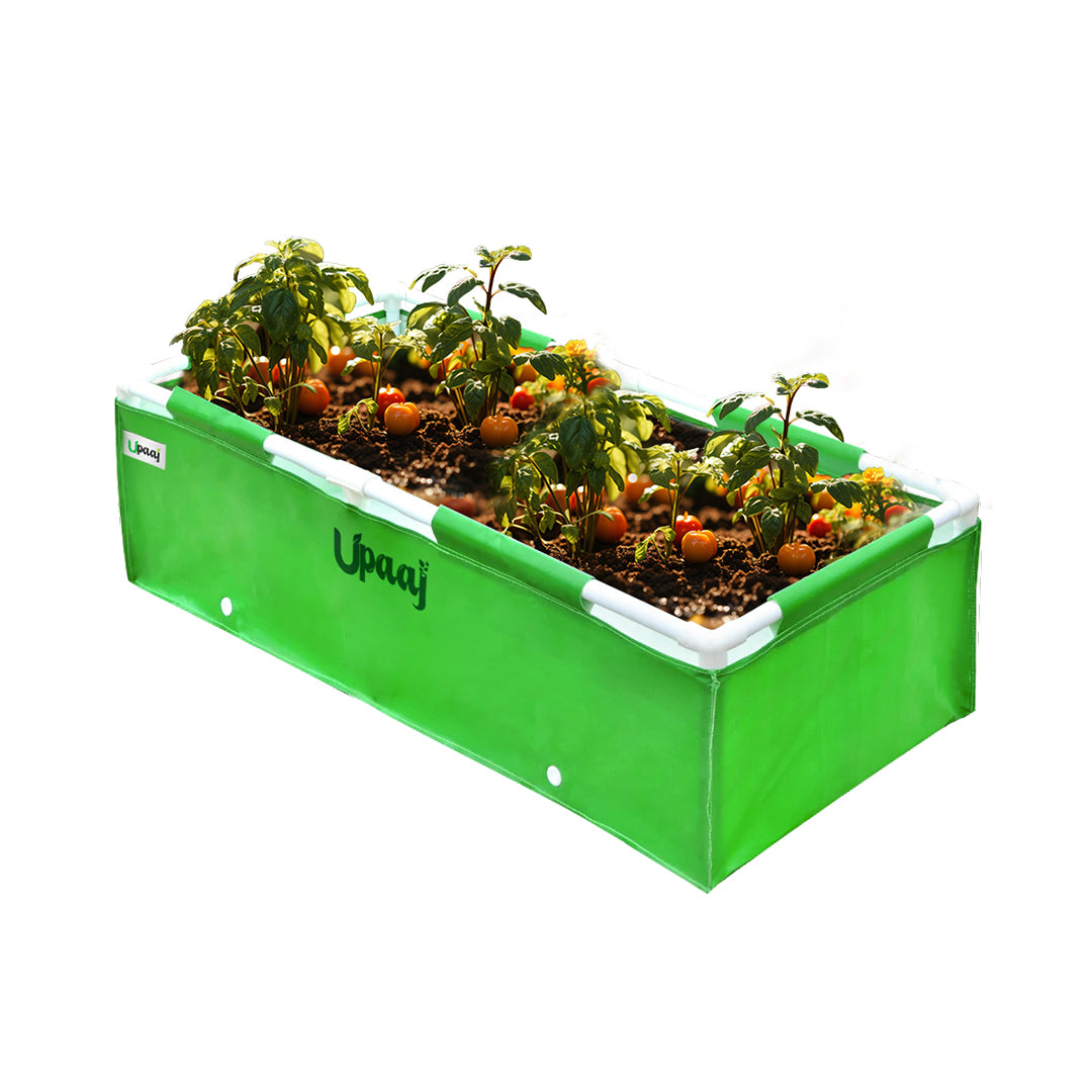 Rectangular HDPE grow bag with UPVC Pipes