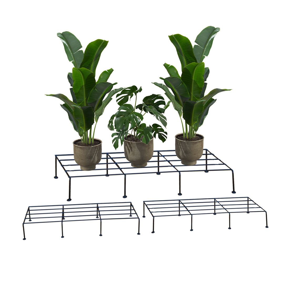 Pack of planter stand with plant pots