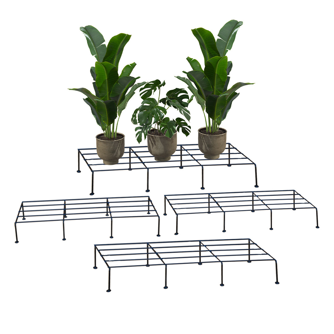 Pack of planter stand with plant pots