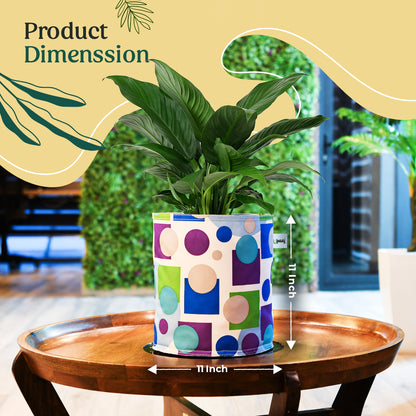 Printed matty fabric plant bag with dimension