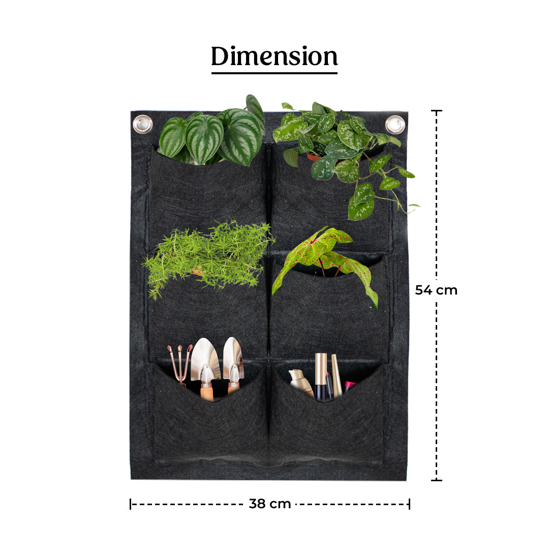 Dimension of vertical grow bag